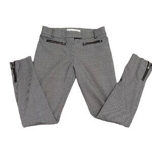Veronica Beard Houndstooth Zipper Black White Pants Size 2 28